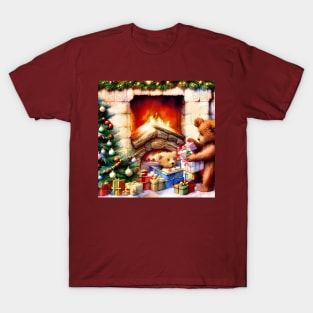 Teddy Bear Christmas - Big Bear and Baby Bear T-Shirt